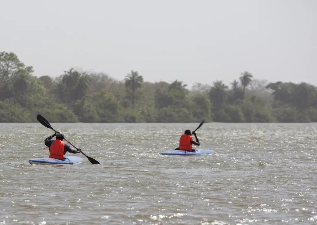 Kayaking on the River Gambia