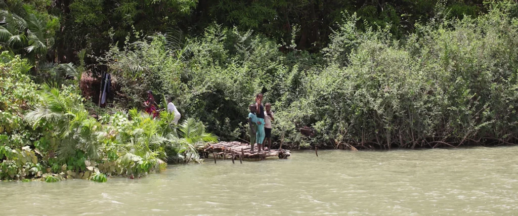 Locals by the rivers edge