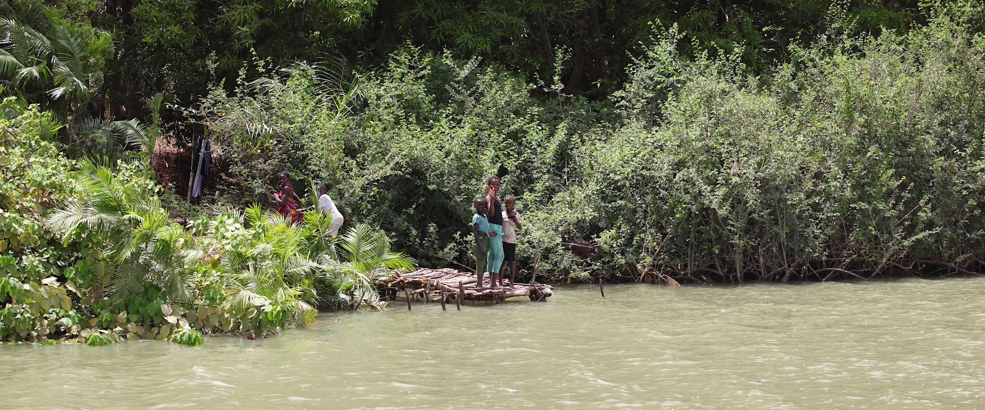 Locals by the rivers edge